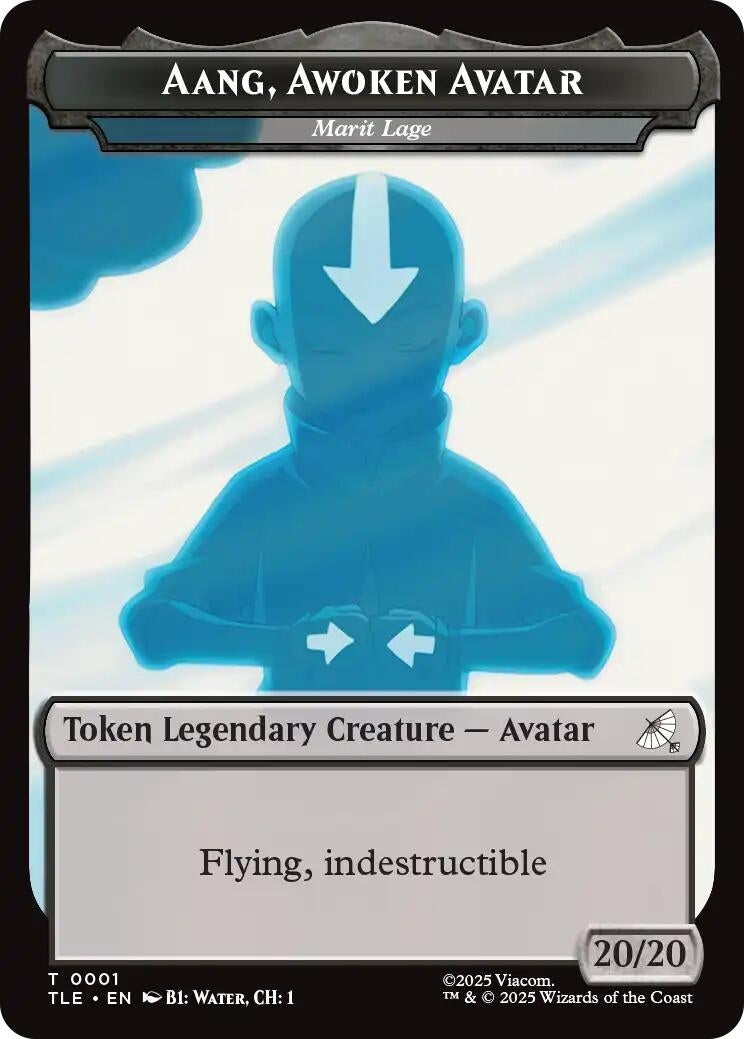 Aang, Awoken Avatar - Marit Lage // Treasure Double-Sided Token (1 // 22) (Avatar: The Last Airbender: Eternal-Legal)