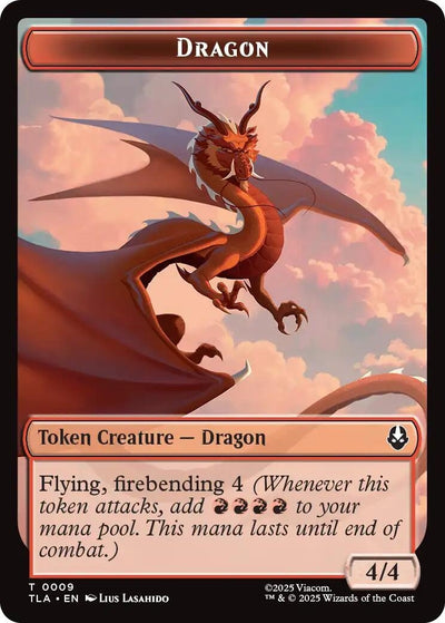 Dragon // Food (0019) Double-Sided Token (9 // 19) (Avatar: The Last Airbender)