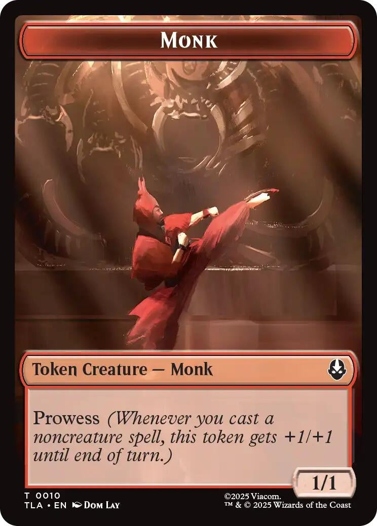 Monk // Food (0021) Double-Sided Token (10 // 21) (Avatar: The Last Airbender)