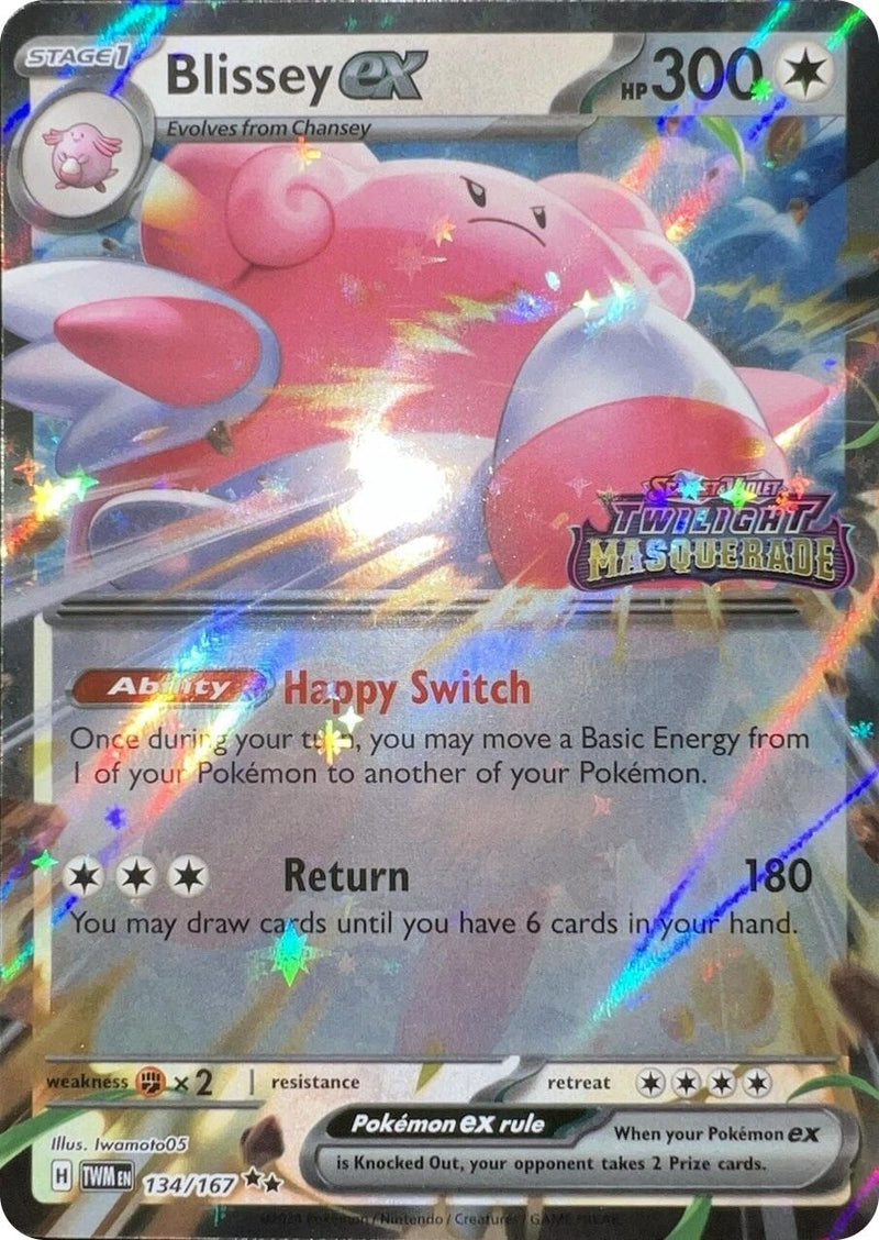 Blissey ex (Twilight Masquerade Stamped) (134/167) [Miscellaneous Cards & Products]