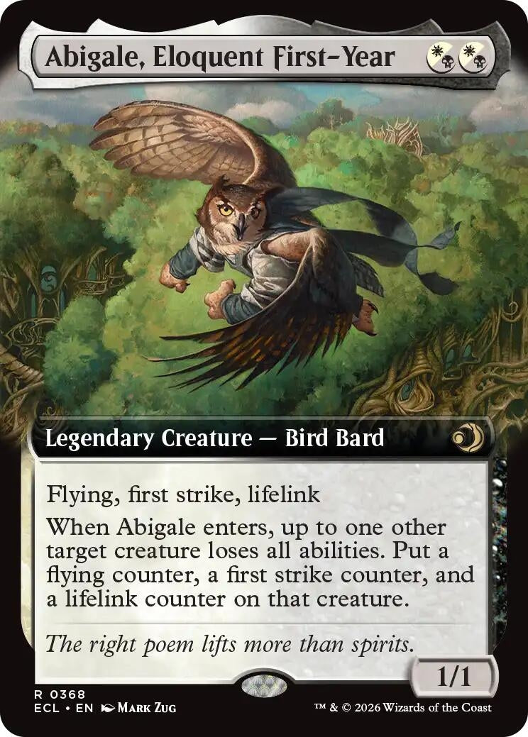 Image for Abigale, Eloquent First-Year (Extended Art) (368) - Magic: The Gathering