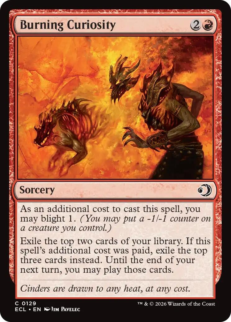 Image for Burning Curiosity (129) - Magic: The Gathering