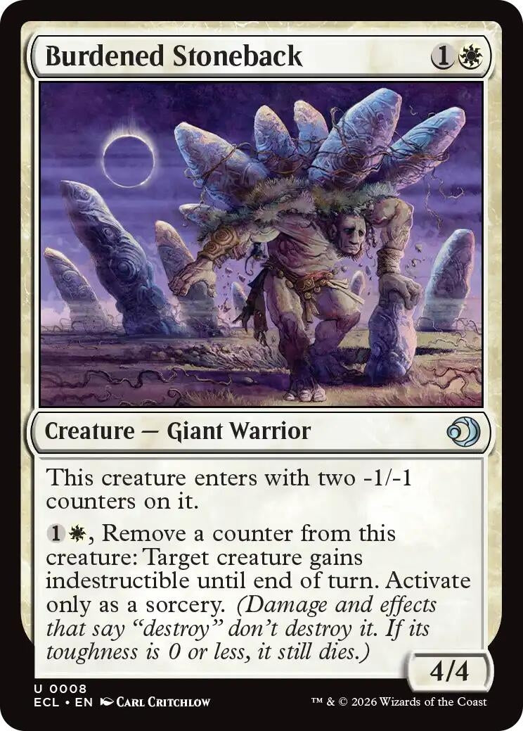 Image for Burdened Stoneback (8) - Magic: The Gathering
