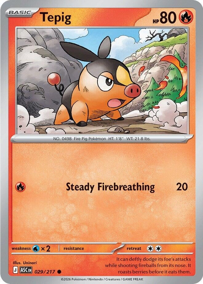 Image for Tepig (029/217) [ME: Ascended Heroes] - Pokemon