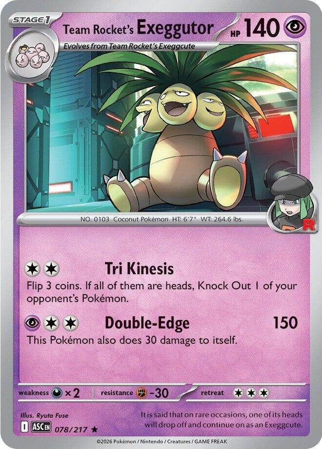 Image for Team Rocket's  exeggutor (078/217) [ME: Ascended Heroes] - Pokemon