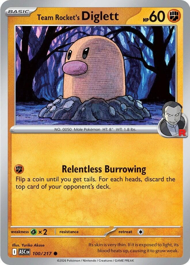 Image for Team Rocket's Diglett (100/217) [ME: Ascended Heroes] - Pokemon