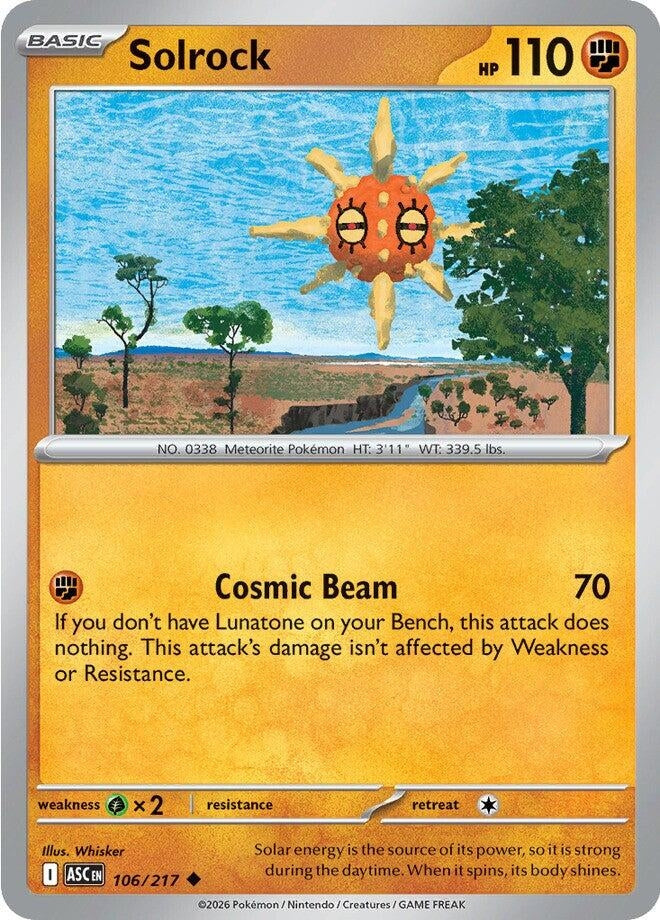 Image for Solrock (106/217) [ME: Ascended Heroes] - Pokemon