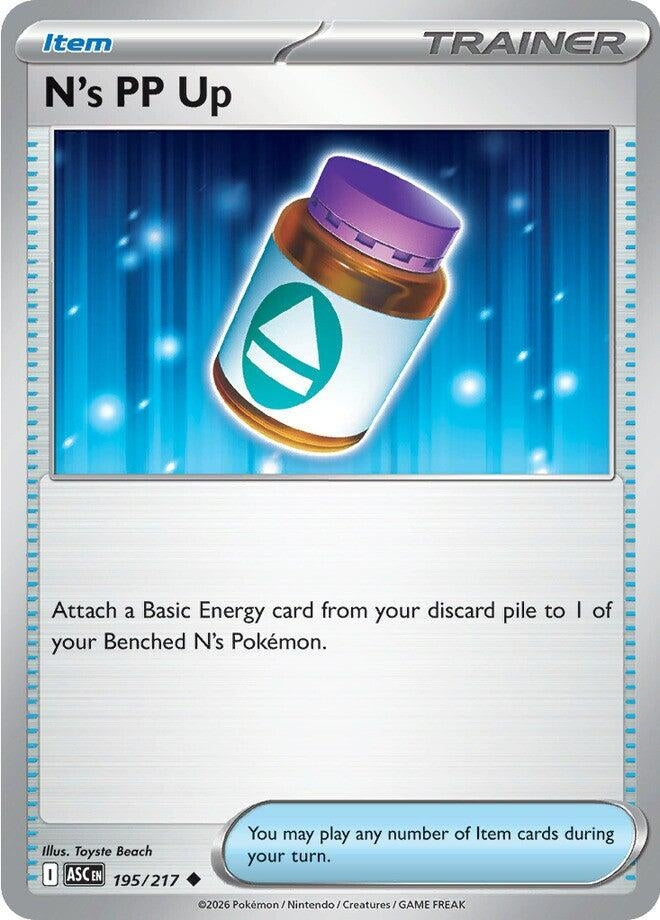 Image for N's PP Up (195/217) [ME: Ascended Heroes] - Pokemon
