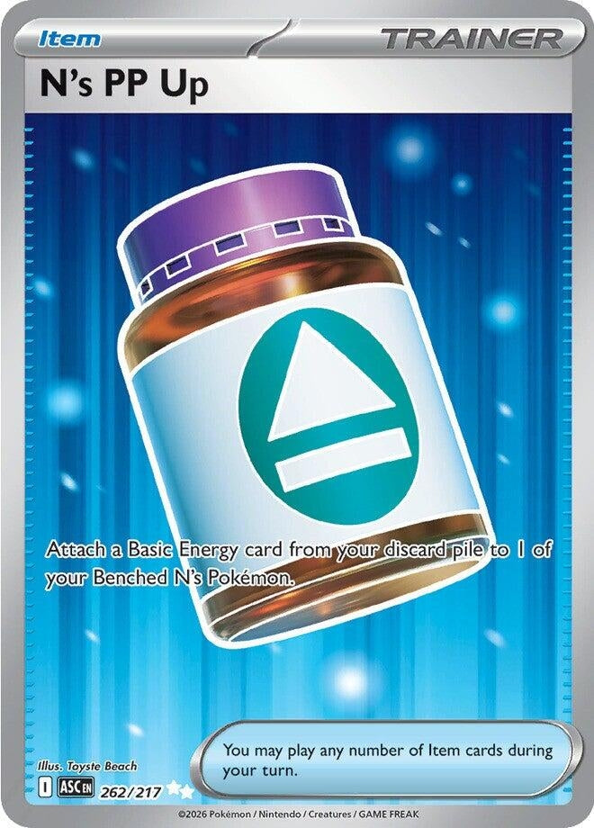 Image for N's PP Up (262/217) [ME: Ascended Heroes] - Pokemon