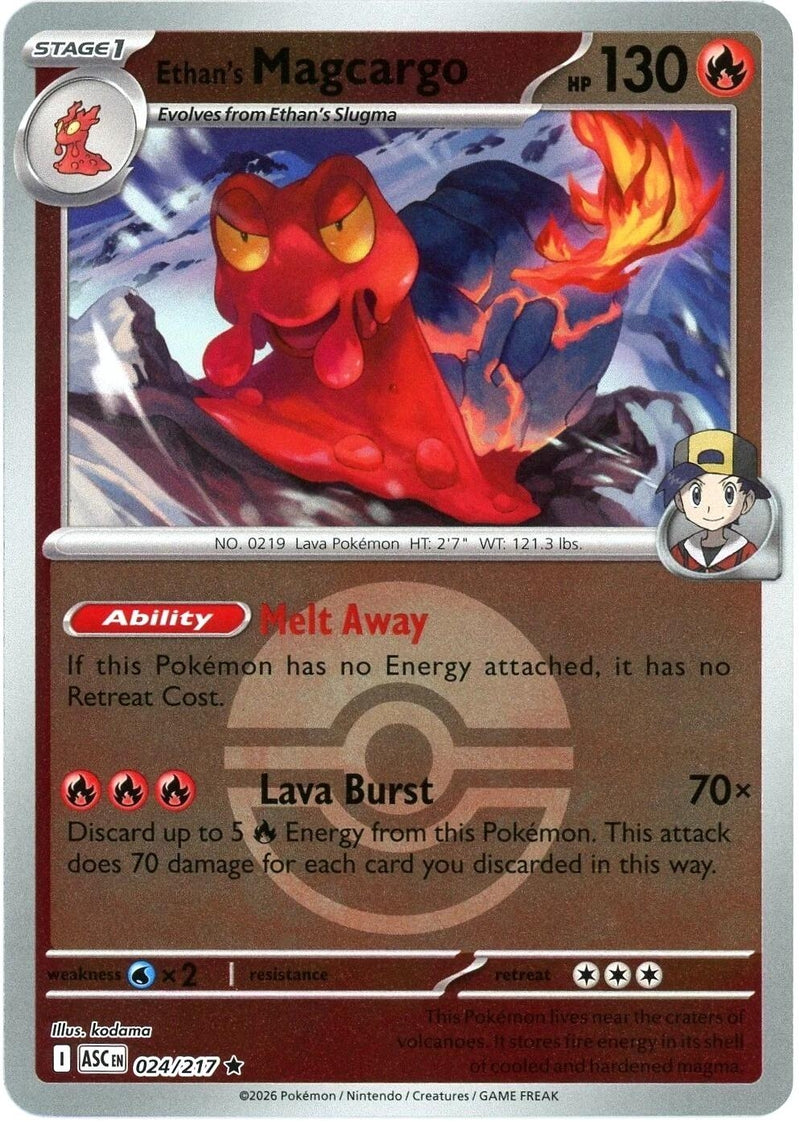 Image for Ethan's Magcargo - 024/217 (Poke Ball) (024/217) [ME: Ascended Heroes] - Pokemon
