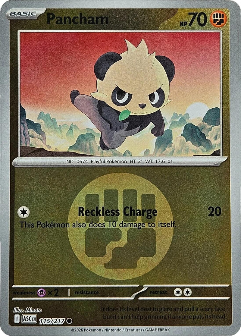 Image for Pancham (Energy Symbol Pattern) (115/217) [ME: Ascended Heroes] - Pokemon