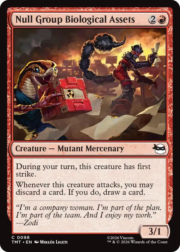 Image for Null Group Biological Assets (98) [Teenage Mutant Ninja Turtles] - Magic: The Gathering