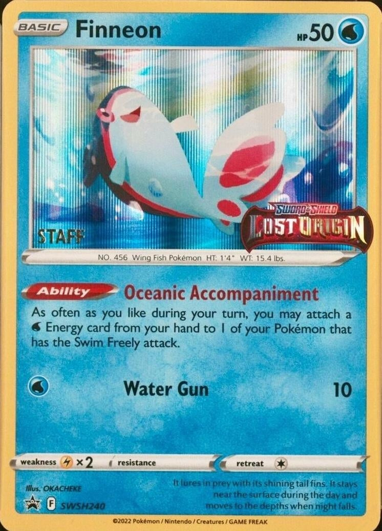 Image for Finneon - SWSH240 (Prerelease Staff) (SWSH240) [SWSH: Sword & Shield Promo Cards] - Pokemon