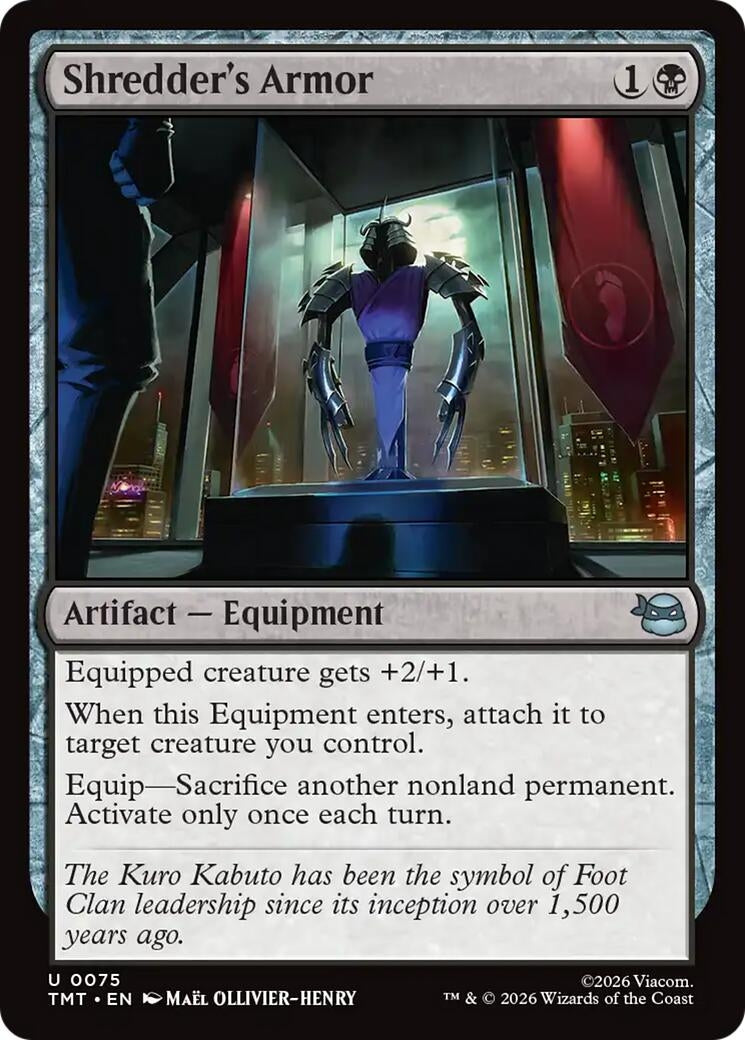 Image for Shredder's Armor (75) [Teenage Mutant Ninja Turtles] - Magic: The Gathering