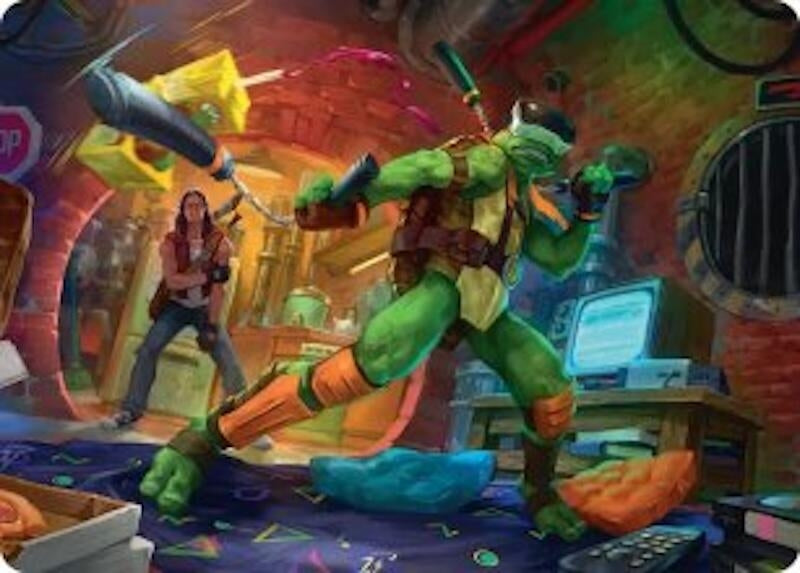 Michelangelo, Game Master Art Card (13) [Teenage Mutant Ninja Turtles]