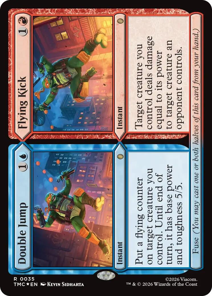 Double Jump // Flying Kick (Surge Foil) (35) [Teenage Mutant Ninja Turtles]