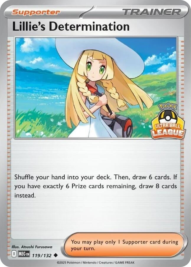 Lillie's Determination (Ultra Ball League) (119/132) [League & Championship Cards]