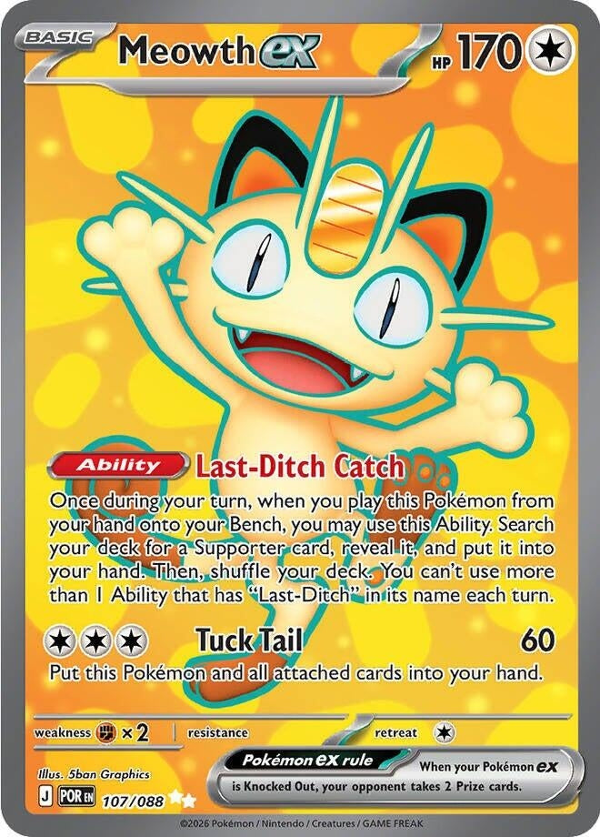 Meowth ex (107/088) [ME03: Perfect Order]