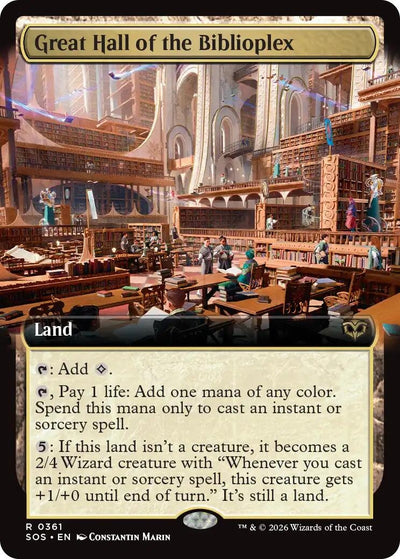 Great Hall of the Biblioplex (Extended Art) (361) [Secrets of Strixhaven]