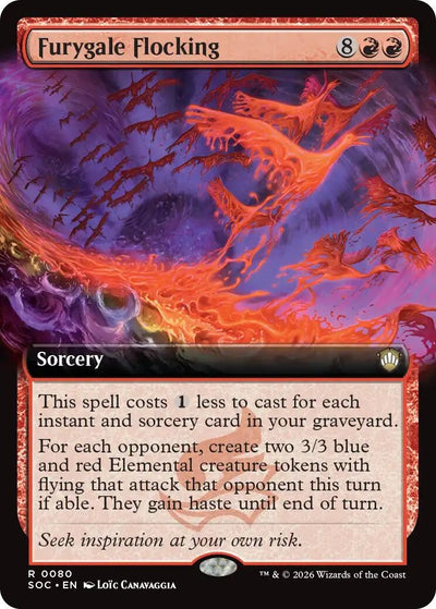 Furygale Flocking (Extended Art) (80) [Secrets of Strixhaven]