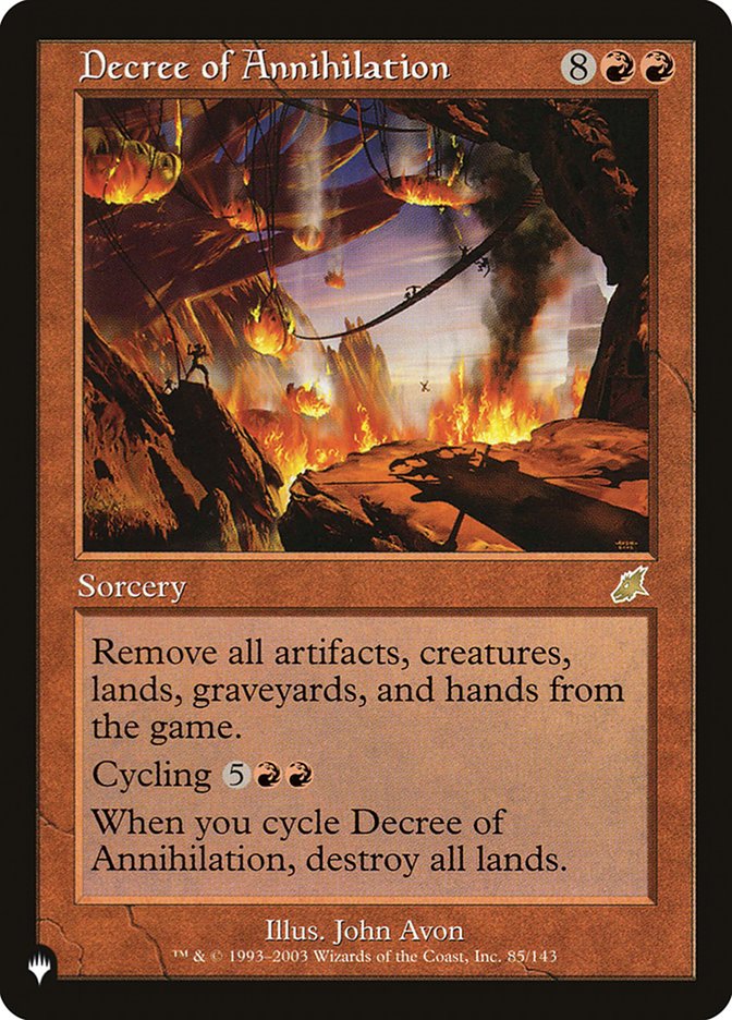 Decree of Annihilation (85/143) [The List Reprints]