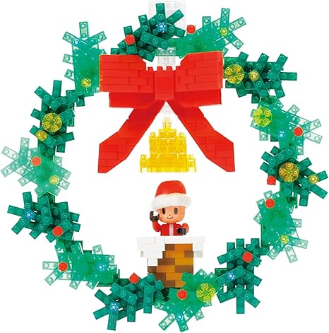 Nanoblock Christmas Wreath NBH-220 – Holiday Micro Building Set