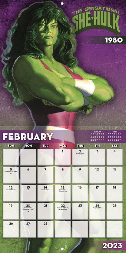 Marvel HERoes 2023 Wall Calendar