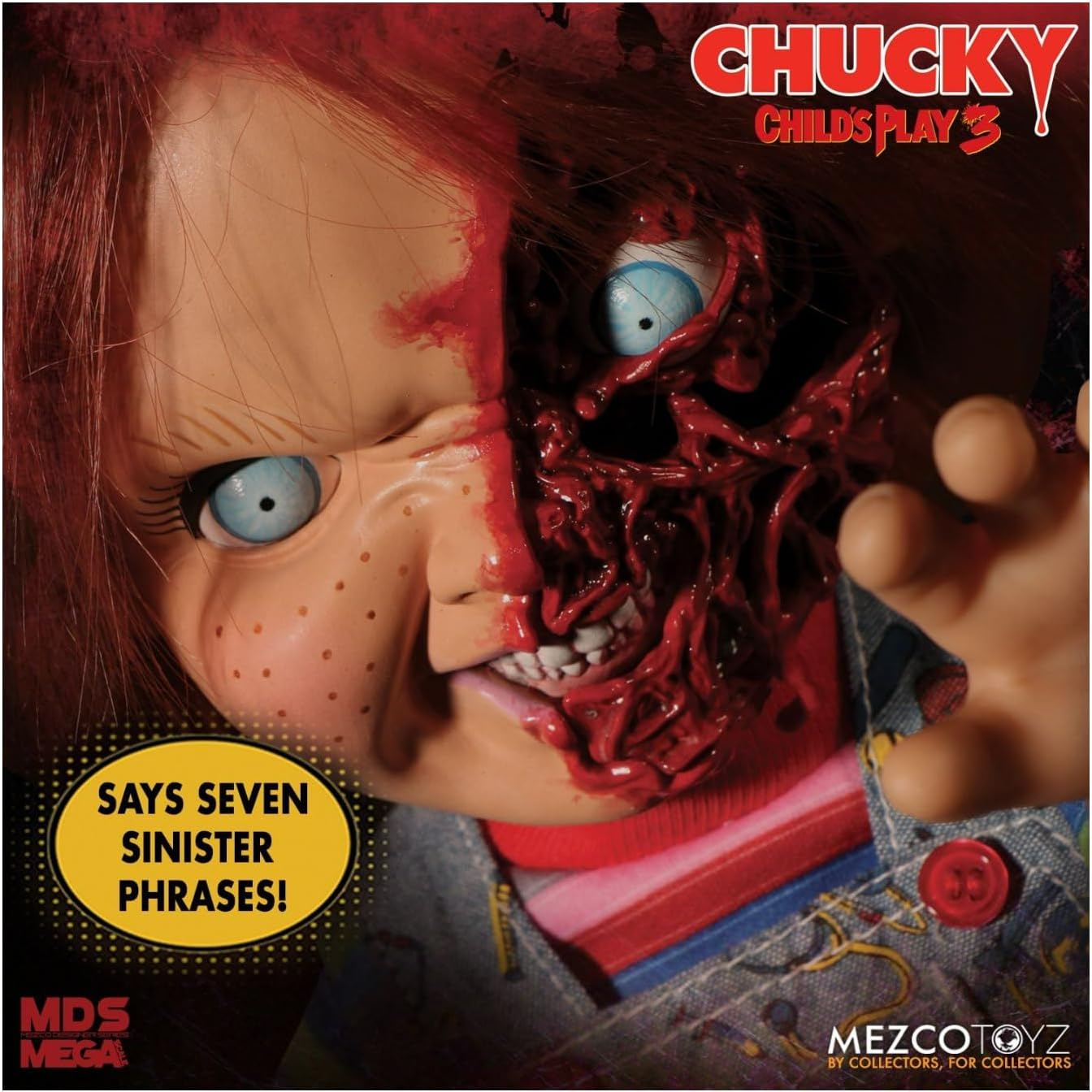 Child’s Play Talking Pizza Face Chucky 15-Inch Mega Scale Figure (Mezco Toyz)