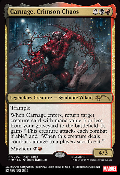 Amazing Spider-Man/Venom: Death Spiral #1 - Lucio Parrillo Magic: The Gathering Variant [DS]