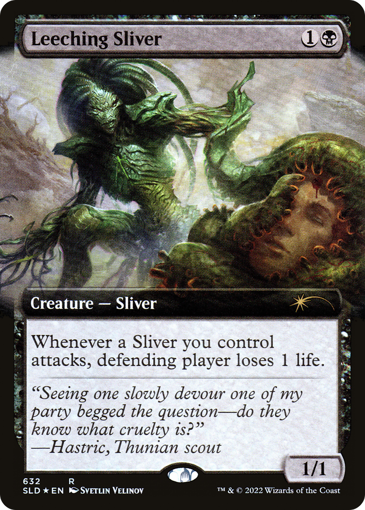 Leeching Sliver (Extended Art) [Secret Lair Drop Promos]