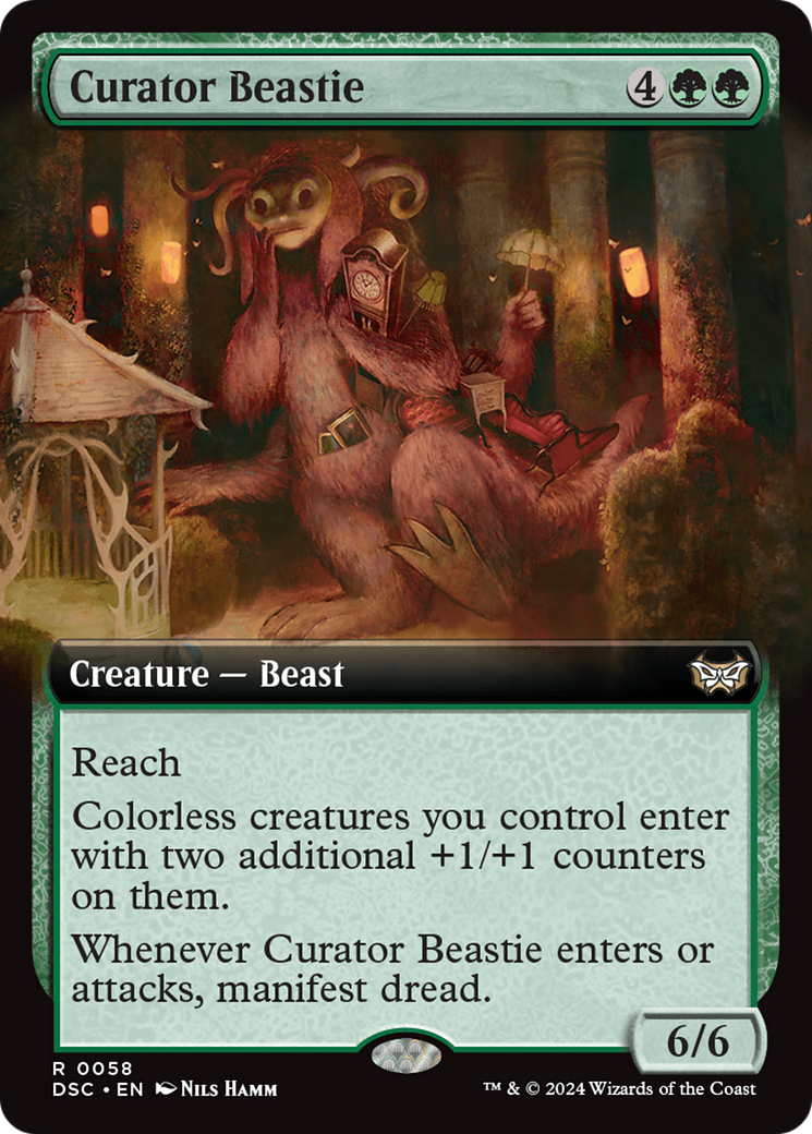 Curator Beastie (Extended Art) (58) [Duskmourn: House of Horror]