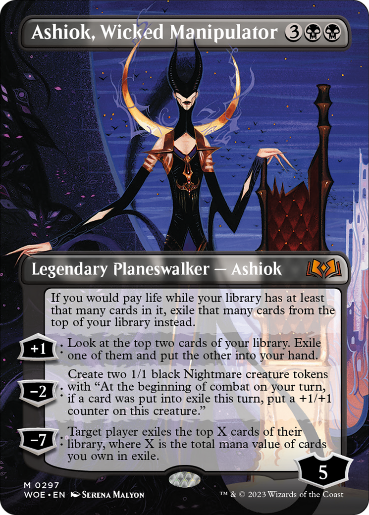 Ashiok, Wicked Manipulator (Borderless) (297) [Wilds of Eldraine]