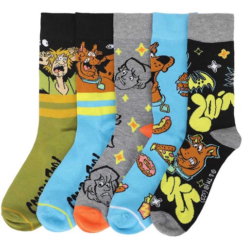 Scooby-Doo Men's Zoinks 5-Pair Casual Crew Socks