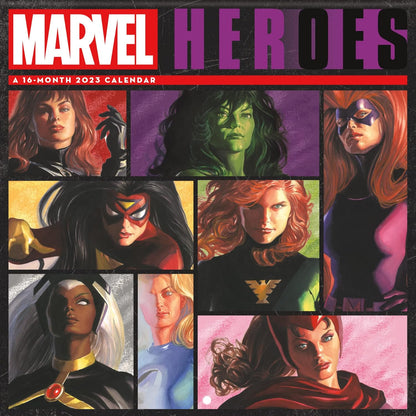 Marvel HERoes 2023 Wall Calendar