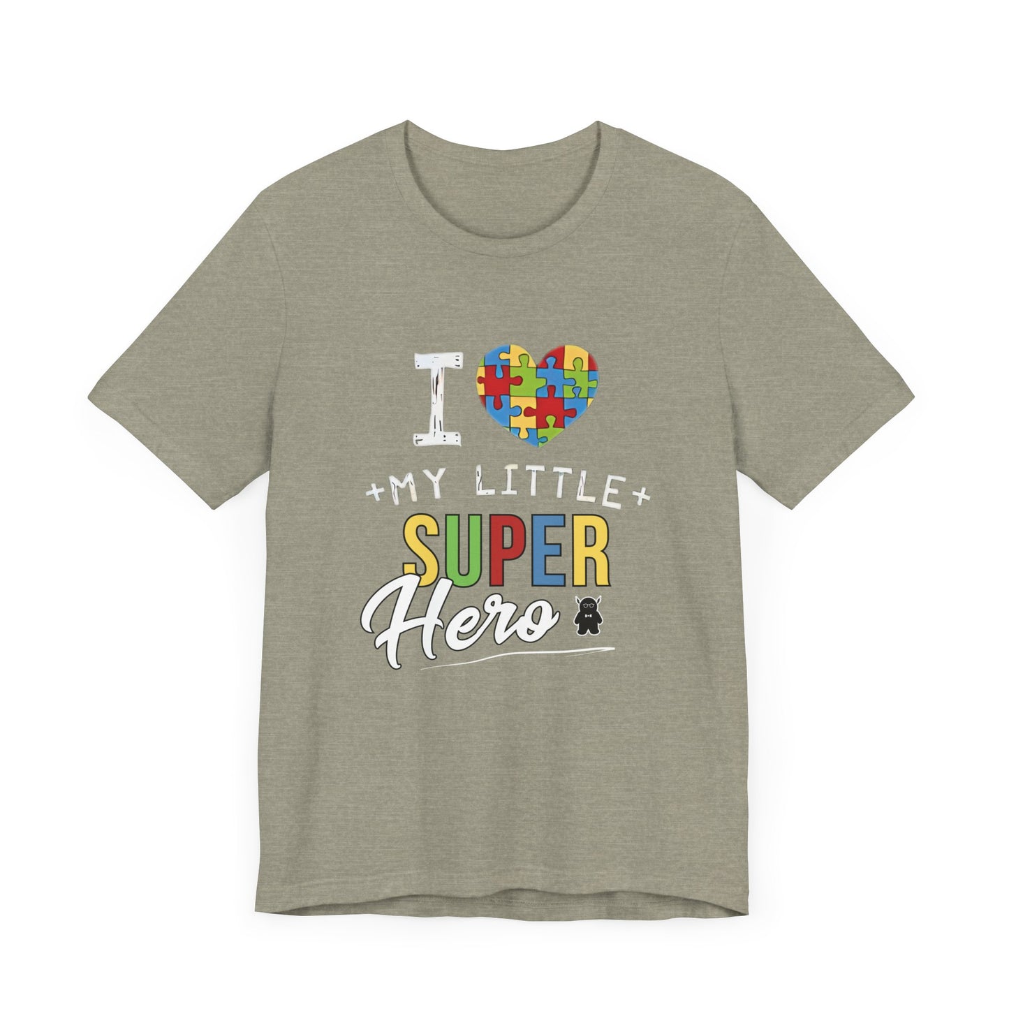 I Love My Little Super Hero Autism Awareness T-Shirt