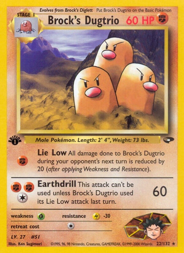 Image for Brock's Dugtrio (022/132) [Gym Challenge] - Pokemon