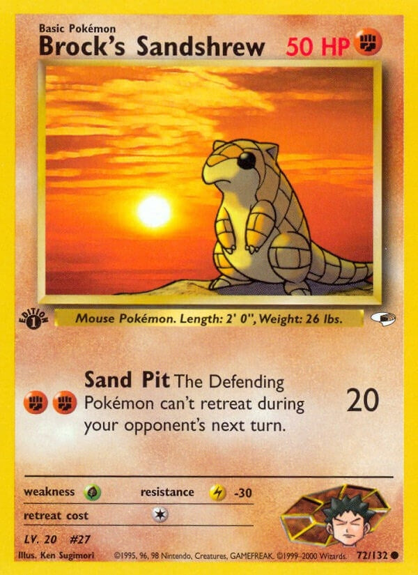 Image for Brock's Sandshrew (72) (072/132) [Gym Heroes] - Pokemon