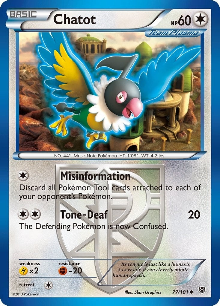 Image for Chatot (Team Plasma) (77/101) [Plasma Blast] - Pokemon