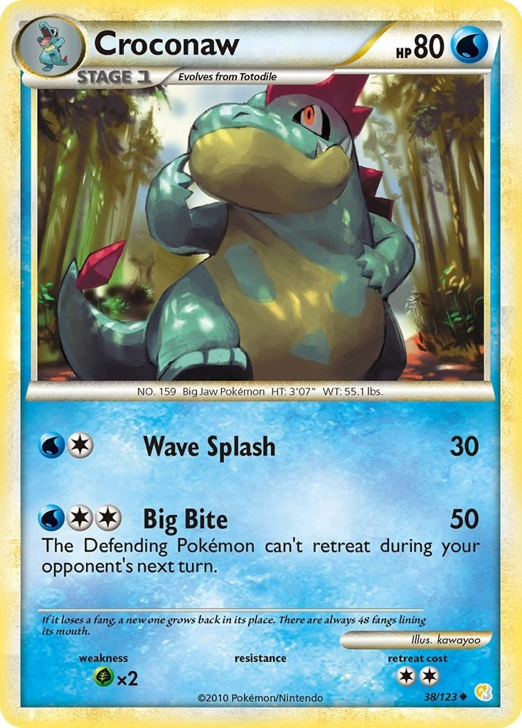 Image for Croconaw (38/123) [HeartGold SoulSilver] - Pokemon