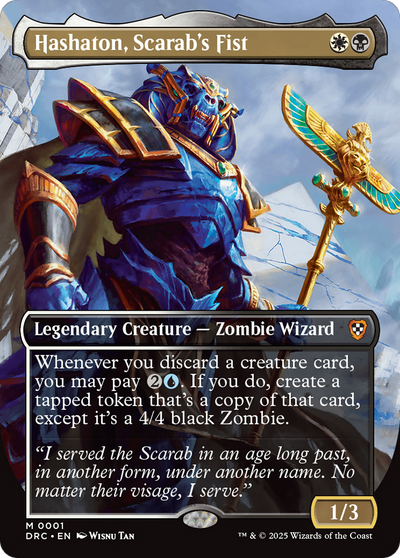 Hashaton, Scarab's Fist (Borderless) (1) (Commander: Aetherdrift)