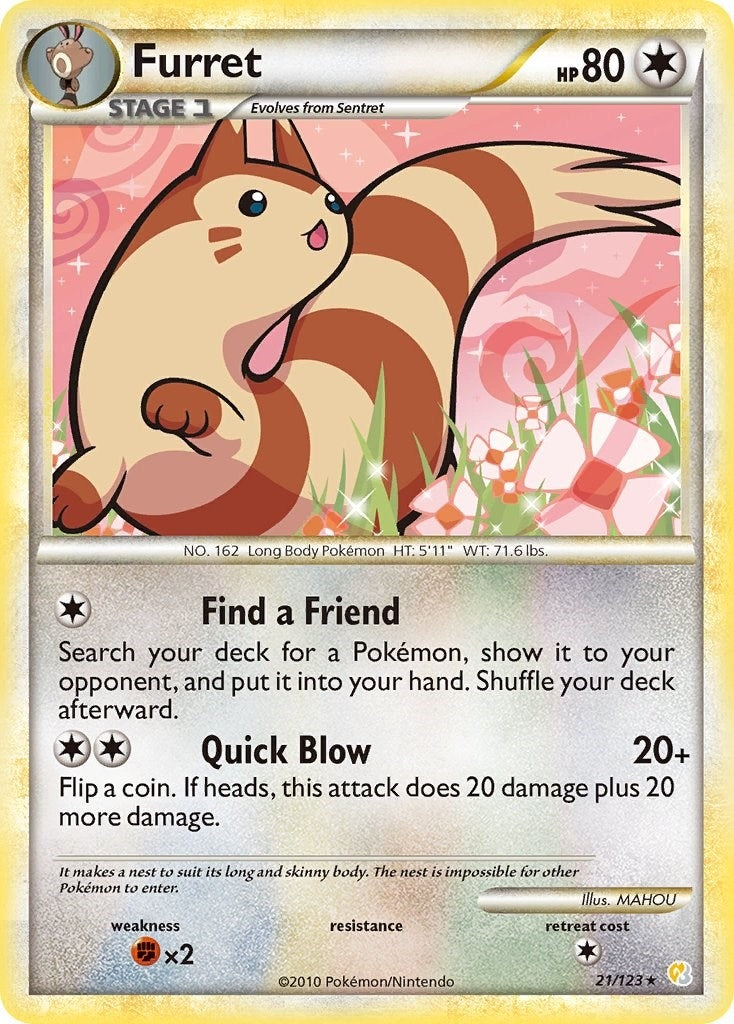 Image for Furret (21/123) [HeartGold SoulSilver] - Pokemon