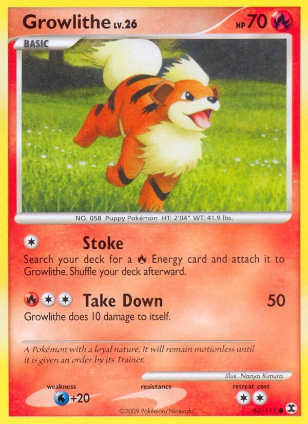 Image for Growlithe (63/111) [Rising Rivals] - Pokemon