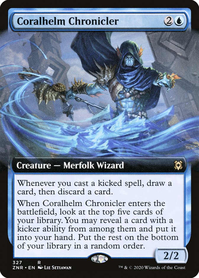 Coralhelm Chronicler (Extended Art) (327) [Zendikar Rising]