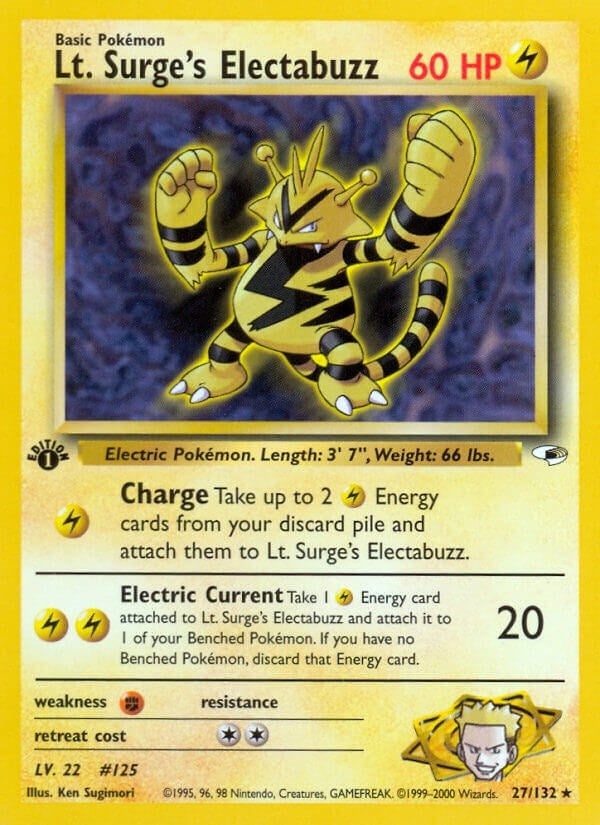 Image for Lt. Surge's Electabuzz (27) (027/132) [Gym Heroes] - Pokemon