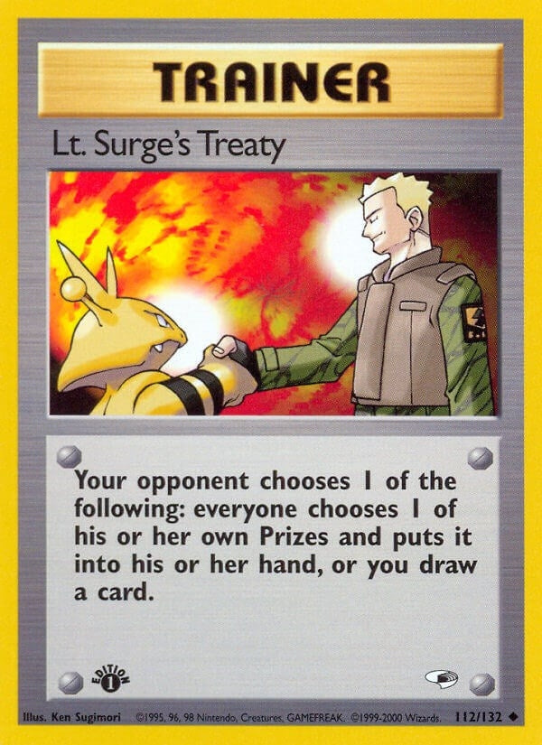 Image for Lt. Surge's Treaty (112/132) [Gym Heroes] - Pokemon