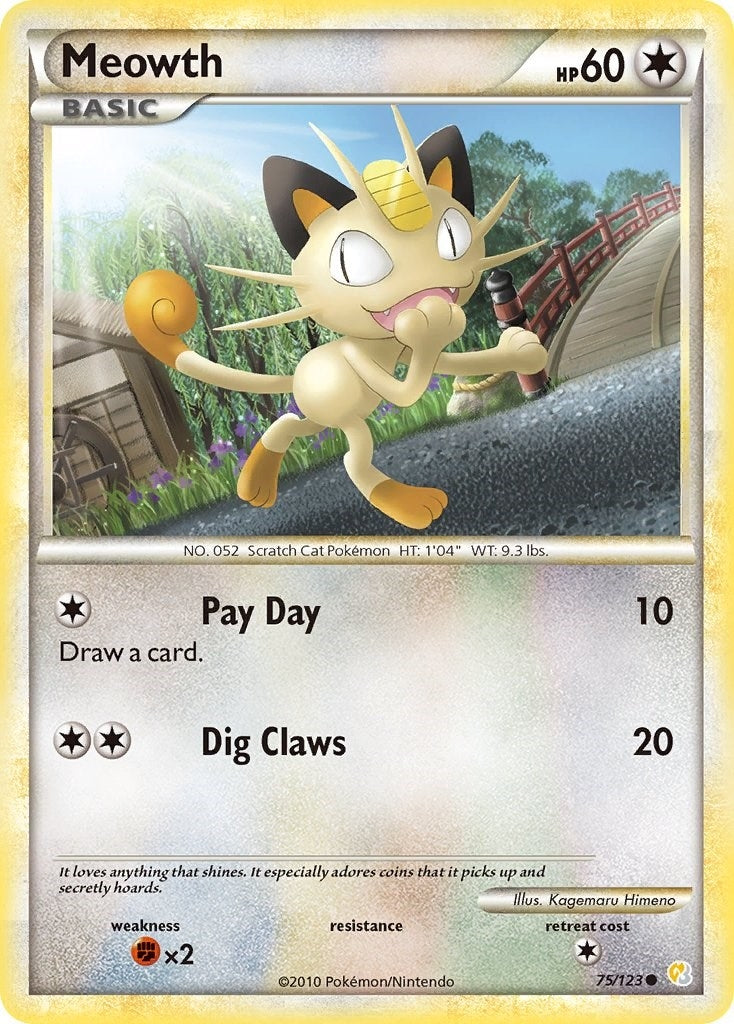 Image for Meowth (75/123) [HeartGold SoulSilver] - Pokemon