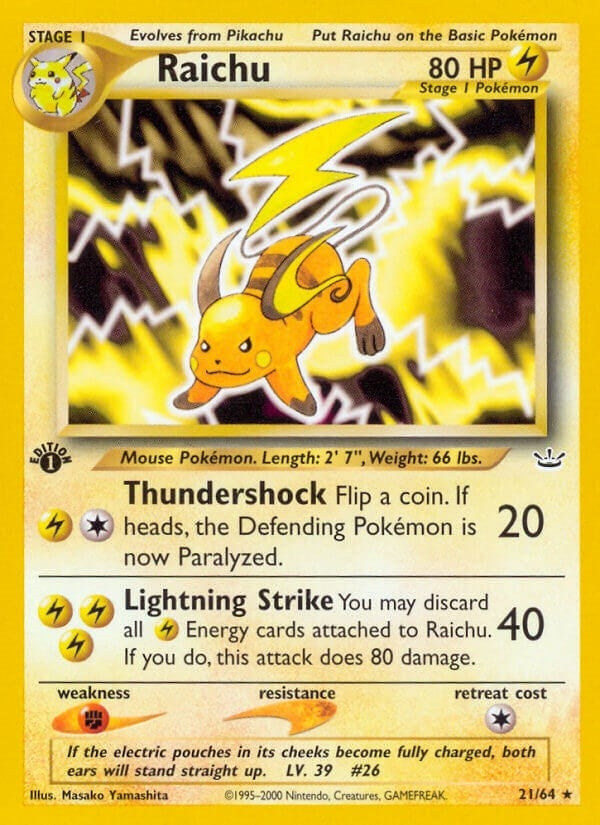 Image for Raichu (21/64) [Neo Revelation] - Pokemon