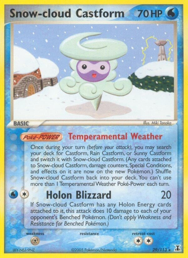 Image for Snow-cloud Castform (29/113) [Delta Species] - Pokemon
