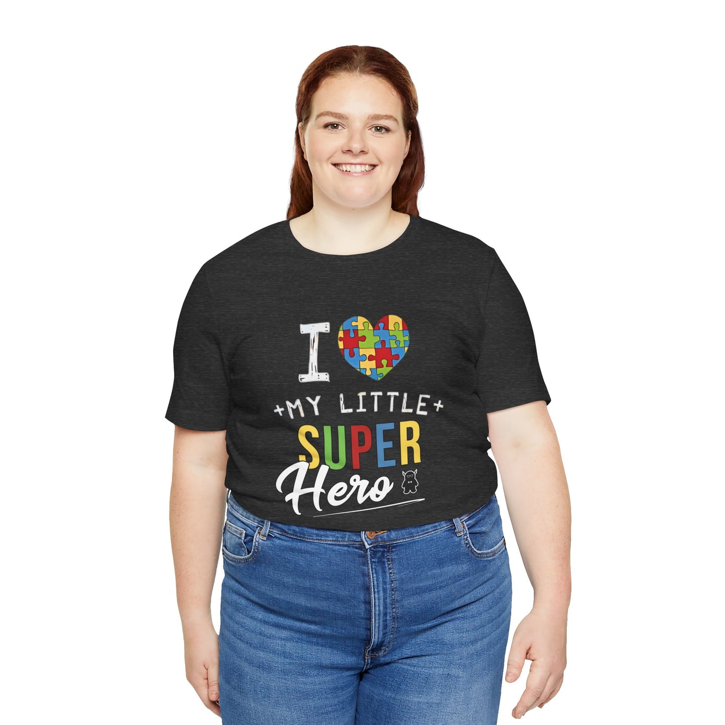 I Love My Little Super Hero Autism Awareness T-Shirt