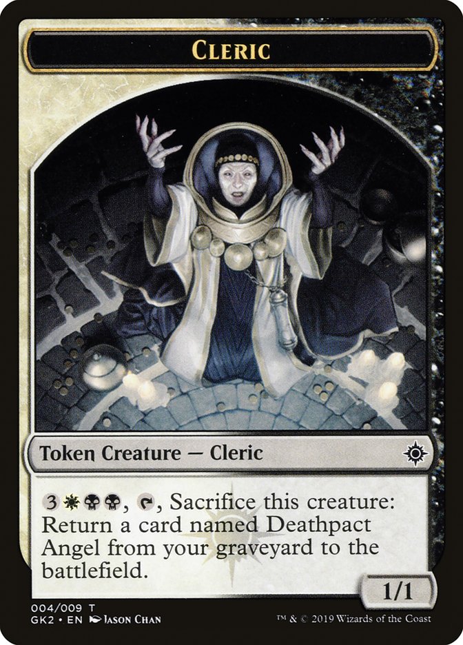 Cleric // Treasure Double-Sided Token (4 // 12) [Ravnica Allegiance: Guild Kits]